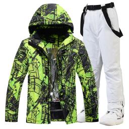 -30, roupa de neve masculina e feminina, roupa de snowboard, jaqueta de marca de esqui, conjuntos de jaqueta e calça de esqui, roupas de snowboard, inverno - Image 3