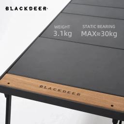 Blackdeer-Camping IGT Table Mesa dobrável de liga de alumínio Multifuncional Portable BBQ Grill Mesa de madeira para piquenique ao ar livre e pesca - Image 4