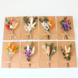 Mini flores secas naturais bouquet, DIY materiais florais, dama de honra boutonnieres, decoração do casamento do Natal, dia dos namorados, 1pc - Image 2