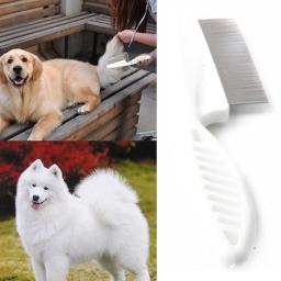 Pet Animal Care Comb, Proteja o pente da pulga para gato e cachorro, Aço inoxidável, Comfort Hair Grooming, Casa - Image 3