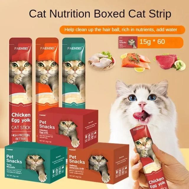 Tiras de Snacks de Atum e Frango para Gatos: Delícias Nutritivas e Universais para Aumentar o Peso saudável do Seu Pet
