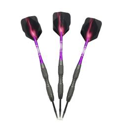 Imitação Asas De Dardo De Aço De Tungstênio, Metal De Alto Grau, Treinamento De Competição, Roxo Esculpido Rod, 3Pcs por Conjunto, 20g - Image 3