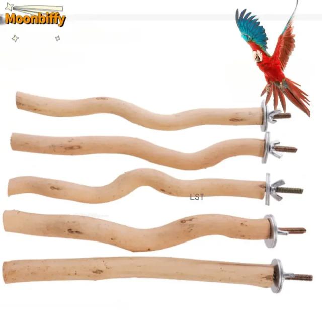 Brinquedo de Madeira para Papagaio com Pendurador, Poleiro e Playground - Gaiola de Pássaro, Ideal para Mastigação e Diversão 1Pc