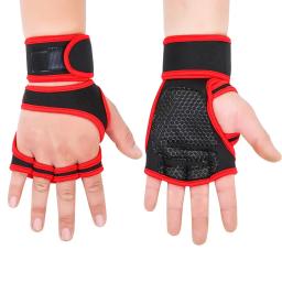 Luvas de treinamento de levantamento de peso para homens fitness sports building corpo apertos de ginástica ginásio mão palma pulso protetor luvas - Image 2