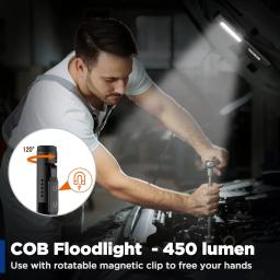 Lanterna LED recarregável Mini USB, Pen Clip Multifuncional, 800mAh, 365nm, Luz UV, COB, Camping, Reparação de Trabalho, 4 em 1 - Image 4