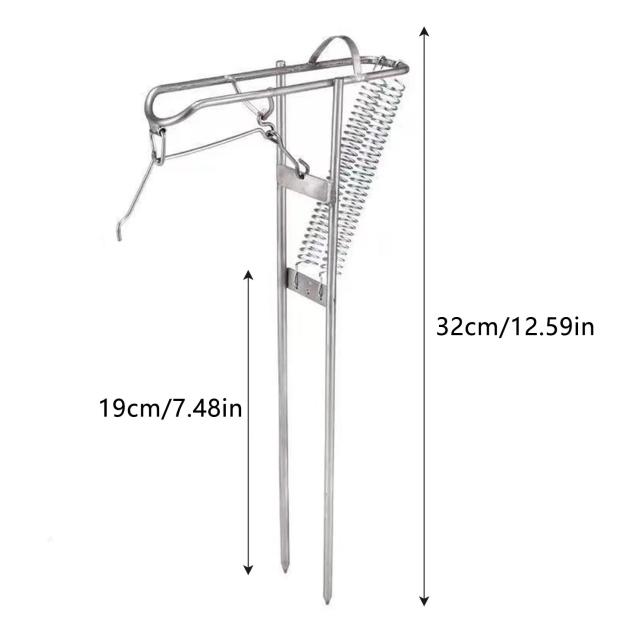 Suporte Automático para Vara de Pesca Aço Inoxidável 35cm