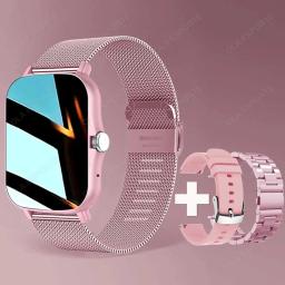 2024 novo relógio inteligente masculino feminino presentes 1.83 ''tela de toque completa esporte fitness rastreador smartwatch bt chamada digital smarthwhatch 2024 - Image 1