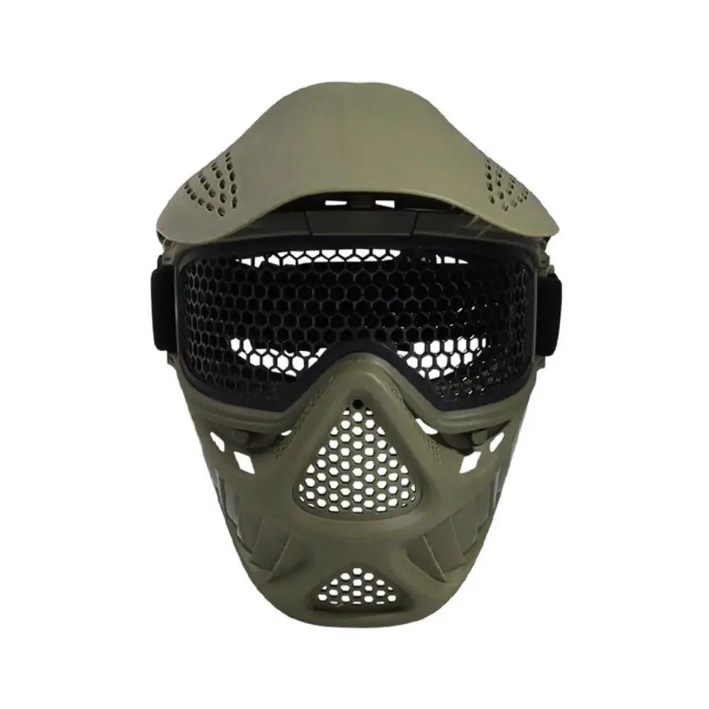 Tático máscara facial paintball malha de aço inoxidável máscara óculos proteção máscaras para airsoft tiro com arco paintball - Image 1