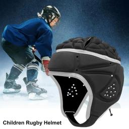 Thick EVA Goalkeeper Helmet para crianças e adultos, protetor de cabeça ajustável, goleiro Caps, acessórios esportivos, rugby, futebol, ao ar livre - Image 2