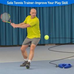 Prática de Ténis Aids Base com Corda Elástica, Bolas de Rebound, Treinador, Melhorar Habilidades, Esportes ao ar livre, Parceiro de Treino Solo - Image 3