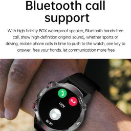 Esporte ao ar livre Smartwatch para homens, rastreador de fitness, relógio inteligente robusto, tela AMOLED, chamada Bluetooth, voz AI, 410mAh, HK87 - Image 3