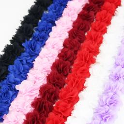 Decoração De Tecido De Renda De Chiffon, Fitas De Presente De Flor Artesanato, Base De Tecidos Não Tecidos, 1 m - Image 1