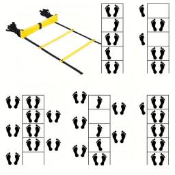 Escada de Agilidade Esportiva com Alça de Nylon Ajustável, Saltar, Velocidade, Fitness, Coordenação Corporal, Aquecimento, Ferramenta de Treinamento, Futebol, Futebol - Image 3