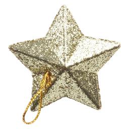 6 pçs glitter mini estrela ornamento de natal colorido árvore de natal pendurado pingente natal festa de ano novo decoração para casa - Image 2
