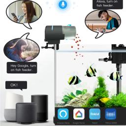 Ifonda-alimentador automático de peixes para aquário, usb powered, wi-fi, smart, compatível com controle de voz alexa, 24 horas - Image 1