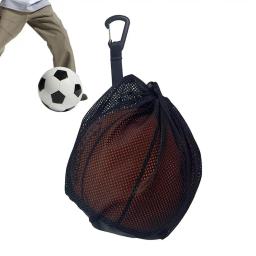 Saco de bola única saco de malha para transporte único vôlei basquete futebol vôlei saco de malha bolsa de bola clipe em - Image 1