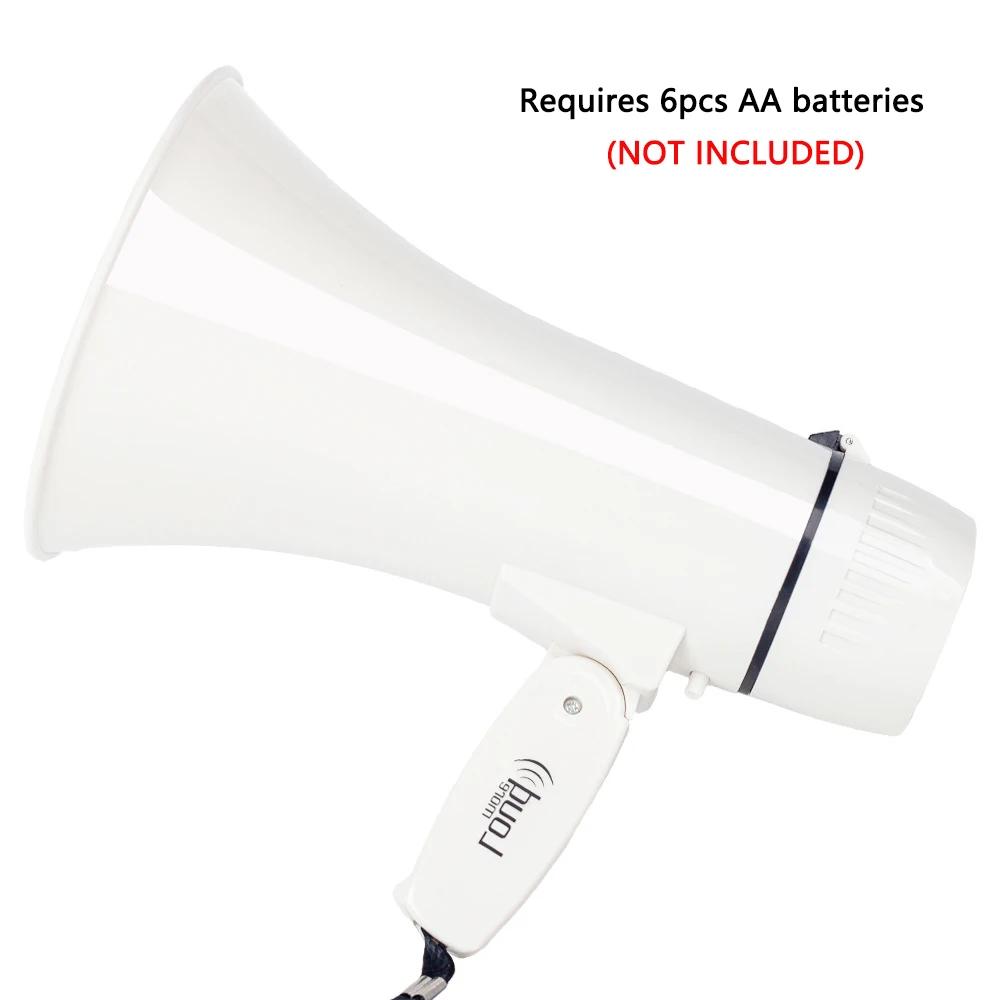 30w de alta potência megafone 240s gravação bullhorn com sirene destacável microfone portátil porta usb alto falantes esportes chão - Image 1