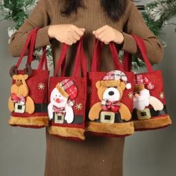 Sacos de presente de Natal para crianças e adultos, sacola de maçã, fofa, interna, decoração, 1 a 10 unidades - Image 2