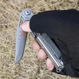SWISS TECH-Mini Faca Dobrável Multitool, 11 em 1, EDC, Tático, Camping, Ferramentas de Sobrevivência, Canivete ao ar livre, Tesoura, Chave de fenda - Image 4