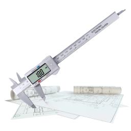 Paquímetro Vernier Eletrônico de Fibra de Carbono, Ferramentas Práticas de Medição de Profundidade, Multi Funcional, Textura Clássica, Micrômetro - Image 2