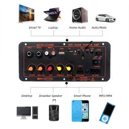 Placa do amplificador audio com microfone duplo, subwoofer do amplificador de Bluetooth, subwoofer do apoio, orador 4Ohm, 12V, 24V, 110V, 220V, D100, D300, 600W - Image 4