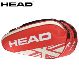 CABEÇA-Saco de Tênis Profissional com Isolamento Térmico, Mochila Racket Squash, Bolsas de Ombro Unisex, Original, Pacote 6 - Image 3