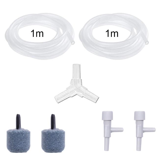 Acessórios Completo para Bomba de Ar de Aquário: Tubo Transparente, Conector e Válvula de Verificação para Oxigênio em Tanques de Peixes