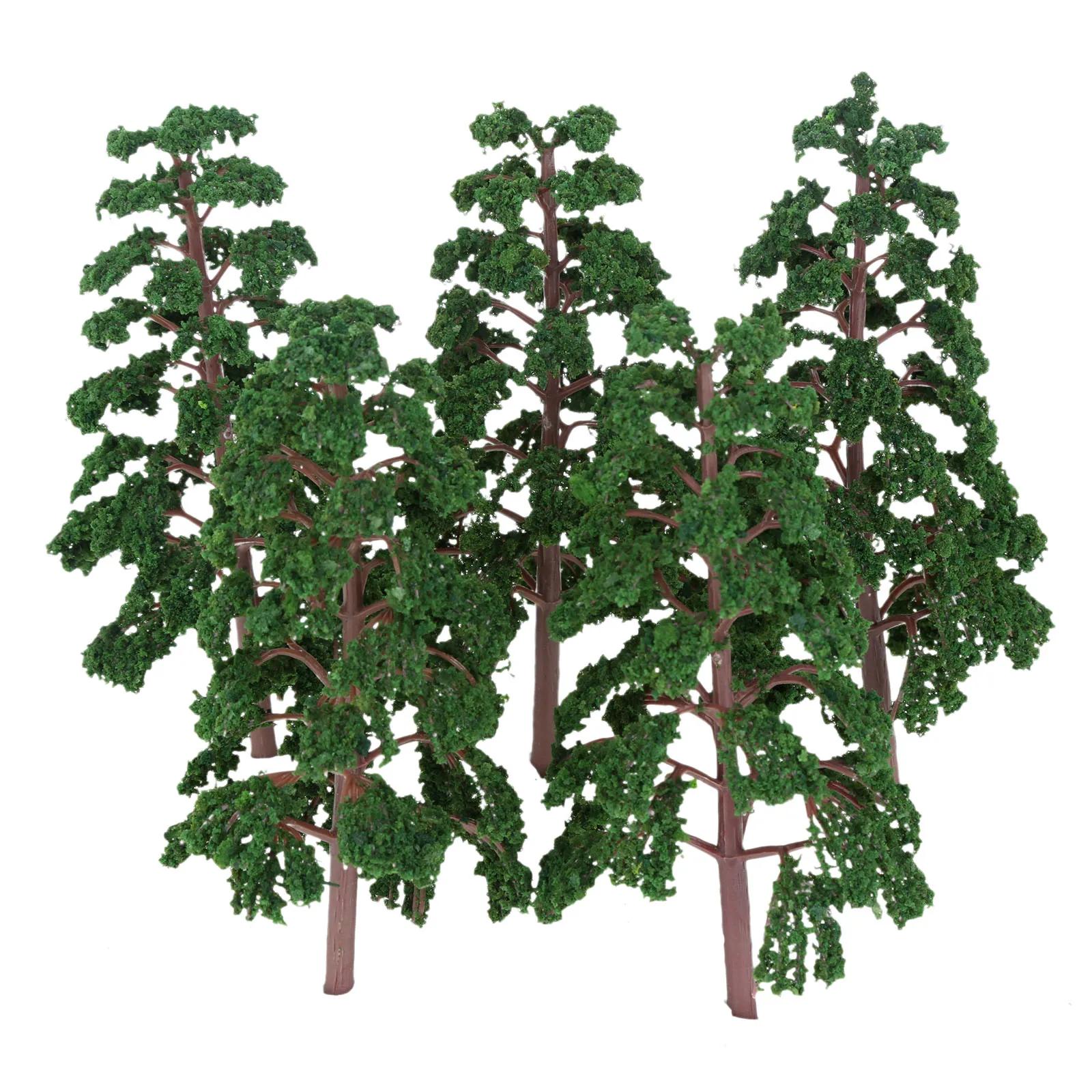 Árvores Modelo de Plástico para Arquitetura, Plantas Artificiais, Parque Wargame, Cenário Diorama, Cenário Ferroviário, 140mm, 5 PCs - Image 1