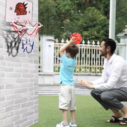 Mini Basquete para Crianças, Cesta de Basquete Interna, Bola lisa com bomba inflável, Brinquedo engraçado do jogo, Ventosa - Image 4