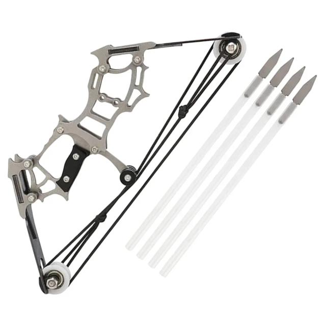 Conjunto de Brinquedo Infantil em Metal: Arco e Flecha de Aço Inoxidável com Mini Besta