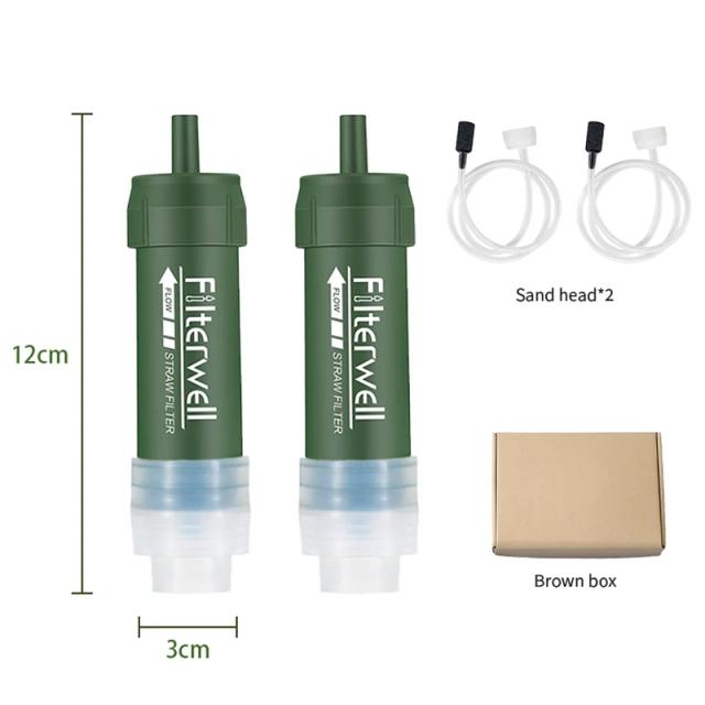 Mini Filtro de Água de Emergência Filterwell: Palha Pessoal para Sobrevivência em Acampamentos, Caminhadas e Viagens