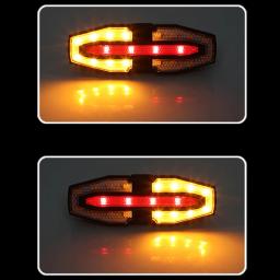 Luz traseira recarregável da bicicleta com sinais de giro, Luz traseira do ciclismo, Controle remoto sem fio, Luz traseira da bicicleta para a segurança - Image 4