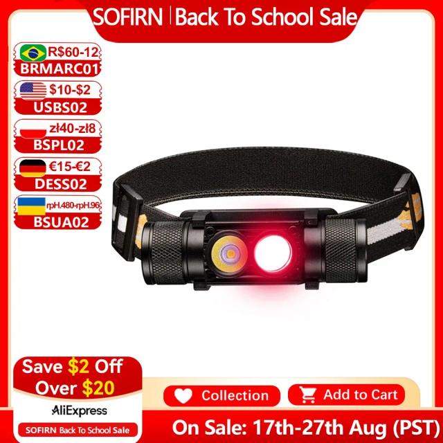 H25LR Farol LED Recarregável Alto CRI 90 com Luz Vermelha Profunda 660nm
