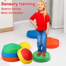 Pedra Sensorial Equipamento De Treinamento, Ensinando Aids, Blocos Empilháveis, Equilíbrio De Pedra, Stepping Stones, Brinquedo Para Crianças Autistas, 5Pcs - Image 2