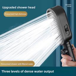 Chuveiro portátil pressurizado doméstico Chuveiro filtrado de três velocidades Bocal do aquecedor de água Acessórios do banheiro - Image 1
