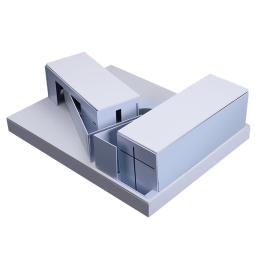 Kits pré-fabricados casa edifício montagem modelo, material arquitetura miniatura, ABS construção conjunto, 1:100 escala - Image 3