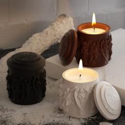 Molde resina para jarra, estátua anjo, molde silicone com tampa, recipiente armazenamento, conjunto moldes - Image 3