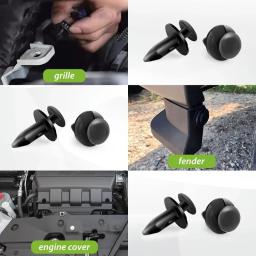 Grampos de nylon do redutor do pára-choques do carro, tipo do impulso Fender, UTV, ATV, Toyota, GM, Ford, tamanho do furo, 50 PCes, 8mm - Image 5