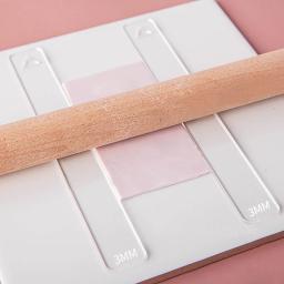 2 pçs/set régua de argila acrílico cerâmica macia polímero argila espessura régua rolo guia ferroviário diy brincos jóias pingente fazendo ferramenta - Image 4