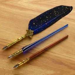 Conjunto de tinta de caneta de imersão de pena antiga, kit de carimbo de vedação de cera, caneta de caligrafia, escrita de letras, caneta de pena, selo de cera - Image 5