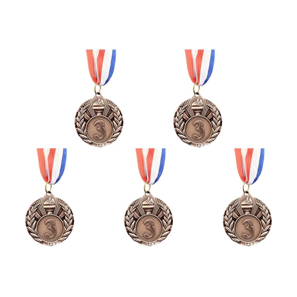 Medalha De Bronze De Prata De Ouro, Recompensas Esportivas Com Fita De Pescoço, Vencedor De Metal, Medalhas De Competição, Show De Talentos, Corrida De Festa, 5cm - Image 1