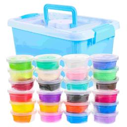 Conjunto de Argila Modeladora para Crianças, Argilas Modeladoras, Espuma Infantil, Ar Seco, Lodo Fofo, Suíte Mágica DIY, 24 Cores - Image 1