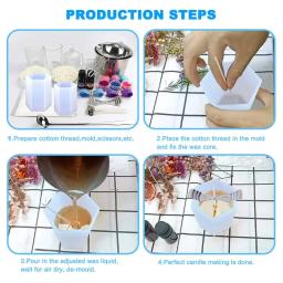 Moldes de vela de silicone cilíndricos, molde de resina epóxi, moldes de fundição para artesanato diy, velas de cera, fabricação de sabonetes e argila - Image 2