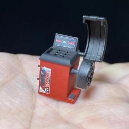 Máquina de Equilíbrio Dinâmico para Decoração Cena, Cena Miniatura, Carros Veículos Brinquedos, Decoração Modelo, 1: 64 Escala Pneu - Image 5