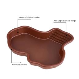 Banheira de tartaruga grande para répteis, piscina, acessórios para anfíbios com rampa, tigela de água para tartaruga, hamster, escorpião - Image 5