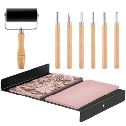 Linóleo Carving Tools Set, Impressão Kit para Produção de Impressão, Block Printing Kit, Print Making - Image 1