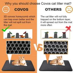 Tapete de areia dobrável para gatos, Pet Trapping Mat, Almofadas impermeáveis à prova de urina, Camada dupla, Suprimentos limpos - Image 4