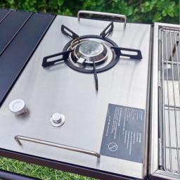 Lohascamping leve acampamento dobrável multifuncional mesa igt rolo mesa braseira perna ajustável queimador de mesa mesa churrasco - Image 6