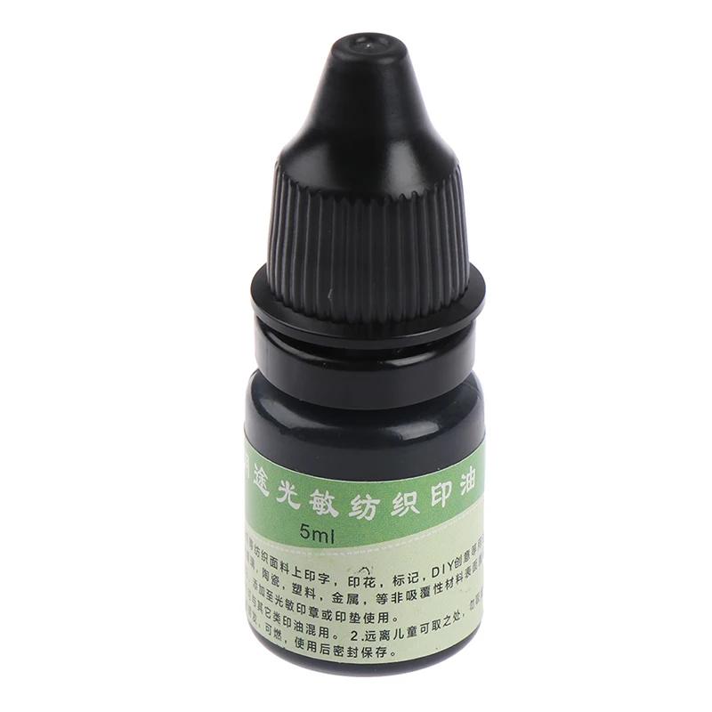 Tinta de impressão têxtil, impermeável, tinta especial para estudantes, carimbo infantil, preto vermelho e azul, 5ml - Image 1