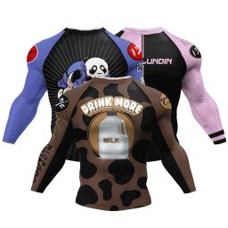 Codylundin-quimono Jiujitsu camiseta masculina, equipamento de MMA, camisa de poliéster respirável, camisa de ginástica brasileira, Kickboxing, manga comprida - Image 1